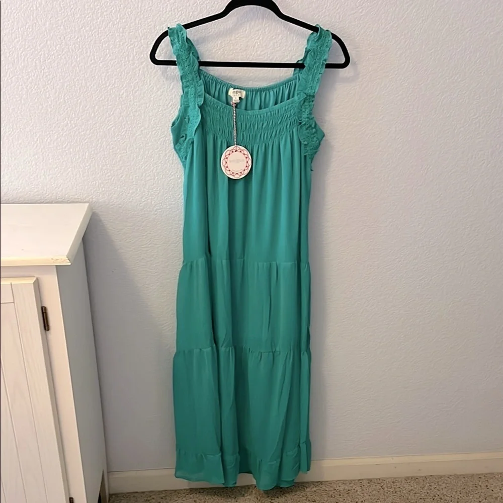 Umgee Teal Maxi Dress - Picture 1 of 3